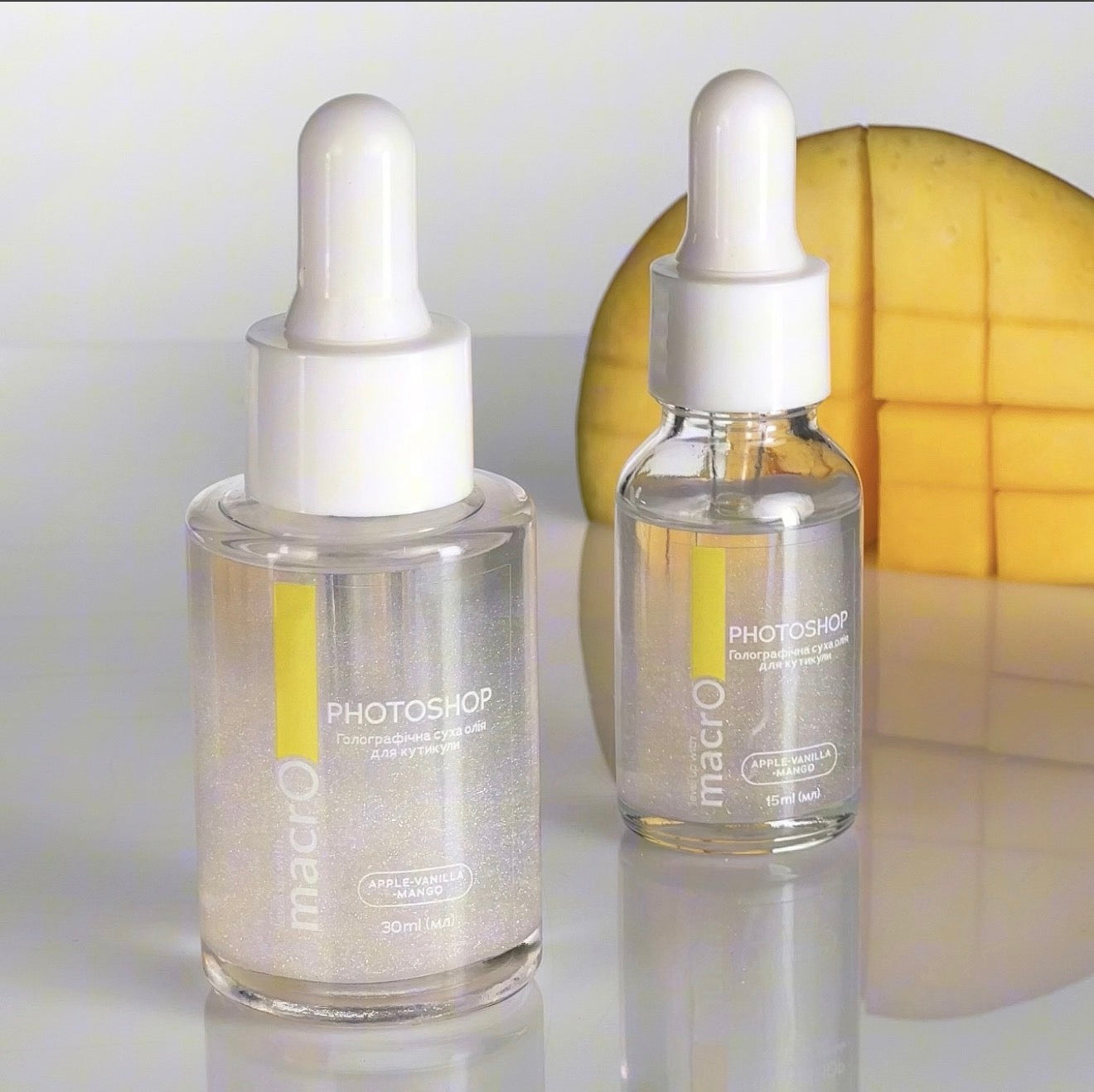 Dry cuticle oil macrO Apple, Vanilla, Mango, 15 ml