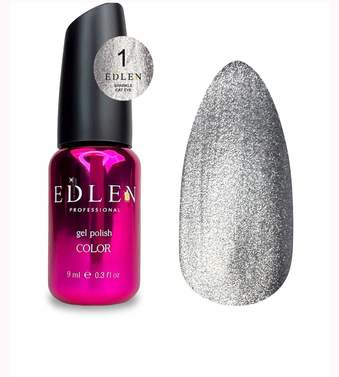 ¡Sparkle Cat Edlen 9ML  «ojo de gato» con brillo reflectante!