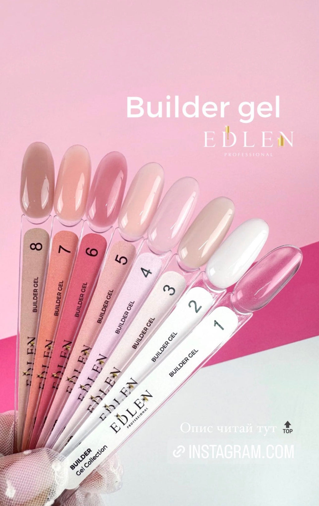BUILDER GEL tonos nude  Edlen (1-8)